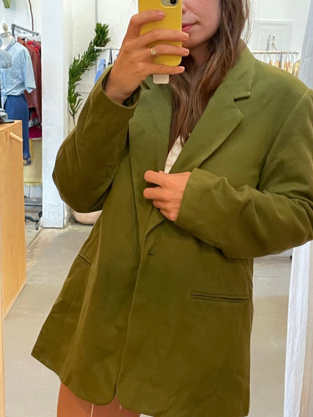 Moss Green Vintage Wool Blazer